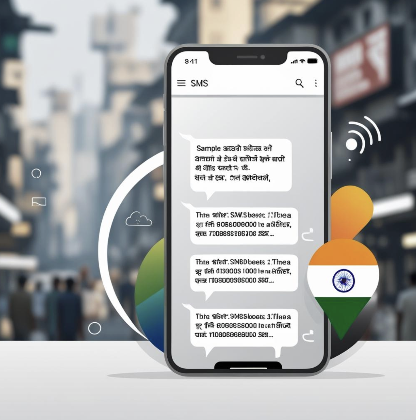 Receive India SMS online on a mobile phone for OTP verification